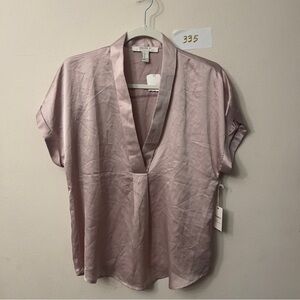 Forever 21 Pink Dolman Sleeve Blouse with Mandarin Collar